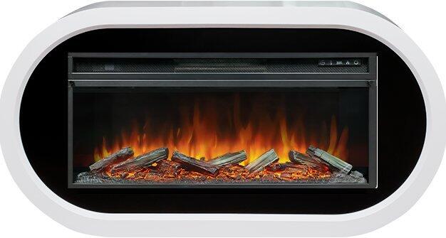 Каминокомплект Royal Flame Ellipse с очагом Vision 42 LOG LED белый с черным