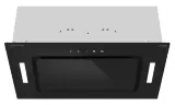 Вытяжка кухонная MEFERI INBOX52BK GLASS COMFORT, 52 см, встраиваемая, черная, стекло, производительность 950 м3/ч, 3 скорости, низкий уровень шума, режимы отвод и рециркуляция, пульт дистанционного управления, гарантия 3 года