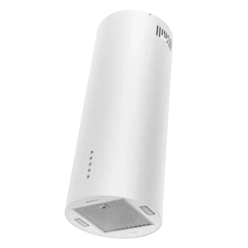 Вытяжка кухонная цилиндрическая островная MEFERI TUBE35WH ISLA ULTRA, 40 см, белая, производительность 1200 м3/ч, 3 скорости, низкий уровень шума, режимы отвод и рециркуляция, гарантия 3 года