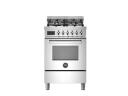Варочный центр Bertazzoni, 4 газовые конфорки и многофункциональный электрический шкаф, 60 см, нержавеющая сталь
