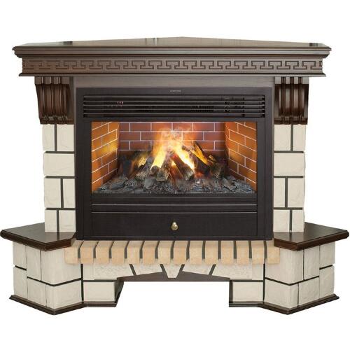Каминокомплект RealFlame Stone Corner new 26/HL AO (DN) с очагом 3D Novara