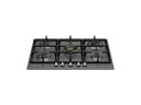 Газовая варочная панель Bertazzoni Heritage 75 см с центральной конфоркой Wok, черная эмаль, 5 зон