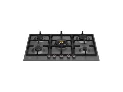 Встраиваемая газовая варочная панель Bertazzoni, конфорка wok в центре, 75 см, черный матовый