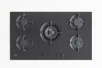 Встраиваемая газовая варочная панель Bertazzoni на стекле, конфорка wok в центре, 90 см