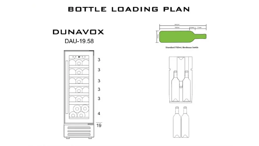 Винный шкаф Dunavox DAU-19.58B