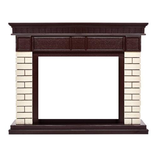 Портал Firelight Bricks 30 камень бежевый/шпон темный дуб