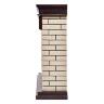 Портал Firelight Bricks 30 камень бежевый/шпон темный дуб