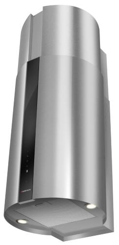Вытяжка кухонная цилиндрическая настенная MEFERI TUBE40IX COMFORT PLUS, 40 см, серая, производительность 1200 м3/ч, 5 скоростей, низкий уровень шума, режимы отвод и рециркуляция, сенсорное управление, гарантия 3 года