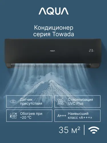 Сплит-система Aqua AQI-35FIS1/R3-B(IN)/AQI-35FIS1/R3(OUT) Towada Inverter Black