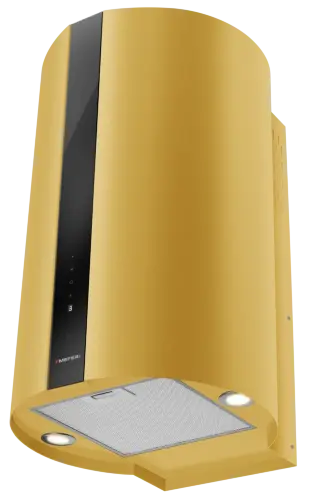 Вытяжка кухонная цилиндрическая настенная MEFERI TUBE40GOLD COMFORT PLUS, 40 см, золотая, производительность 1200 м3/ч, 5 скоростей, режимы отвод и рециркуляция, сенсорное управление, гарантия 3 года