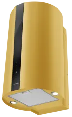Вытяжка кухонная цилиндрическая настенная MEFERI TUBE40GOLD COMFORT PLUS, 40 см, золотая, производительность 1200 м3/ч, 5 скоростей, режимы отвод и рециркуляция, сенсорное управление, гарантия 3 года