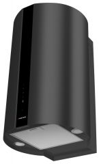 Вытяжка кухонная цилиндрическая настенная MEFERI TUBE40BK COMFORT PLUS, 40 см, черная, производительность 1200 м3/ч, 5 скоростей, низкий уровень шума, режимы отвод и рециркуляция, сенсорное управление, гарантия 3 года
