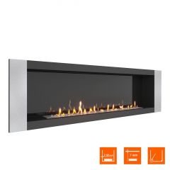 Биокамин встраиваемый SteelHeat LONG-V 1800 (Стемалит)