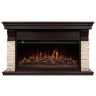Каминокомплект Royal Thermo Aurora RTFP/P-AR40LS + портал Firelight Michigan 42/40/36 камень молочный/шпон темный дуб
