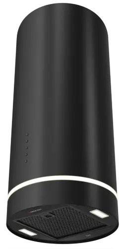 Вытяжка кухонная цилиндрическая настенная MEFERI TUBE35BK COMFORT, 35 см, черная, производительность 1200 м3/ч, 3 скорости, низкий уровень шума, режимы отвод и рециркуляция, гарантия 3 года