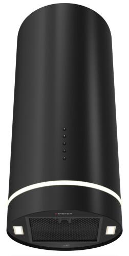 Вытяжка кухонная цилиндрическая настенная MEFERI TUBE35BK COMFORT, 35 см, черная, производительность 1200 м3/ч, 3 скорости, низкий уровень шума, режимы отвод и рециркуляция, гарантия 3 года