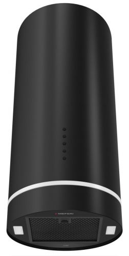 Вытяжка кухонная цилиндрическая настенная MEFERI TUBE35BK COMFORT, 35 см, черная, производительность 1200 м3/ч, 3 скорости, низкий уровень шума, режимы отвод и рециркуляция, гарантия 3 года
