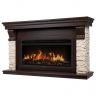 Каминокомплект Electrolux EFP/P-4220LS + портал Firelight Michigan 42/40/36 камень молочный/шпон темный дуб