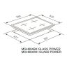 Варочная панель газовая MEFERI MGH604WH GLASS POWER