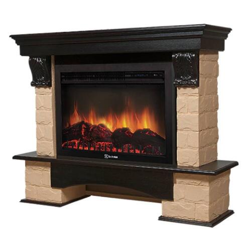 Каминокомплект Firelight Forte 30S с очагом Electrolux EFP/P-3020LS камень бежевый/шпон венге