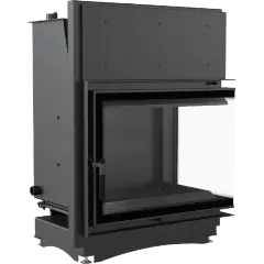 Топка с водяным контуром Amelia/PW/BP/24/BS/W/DECO, Г-образное стекло справа, змеевик