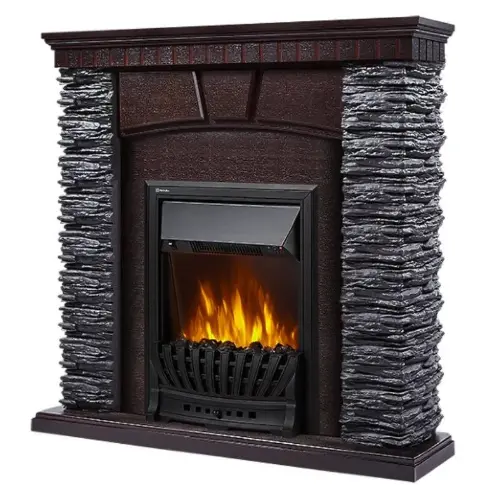 Каминокомплект Firelight Porto Classic с очагом Electrolux EFP/P-1020LS камень черный/шпон венге