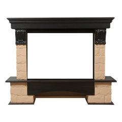 Портал Firelight Forte 30S камень бежевый/шпон темный дуб