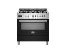 Варочный центр Bertazzoni, 6 газовых конфорок и многофункциональный электрический шкаф, 90 см, черный