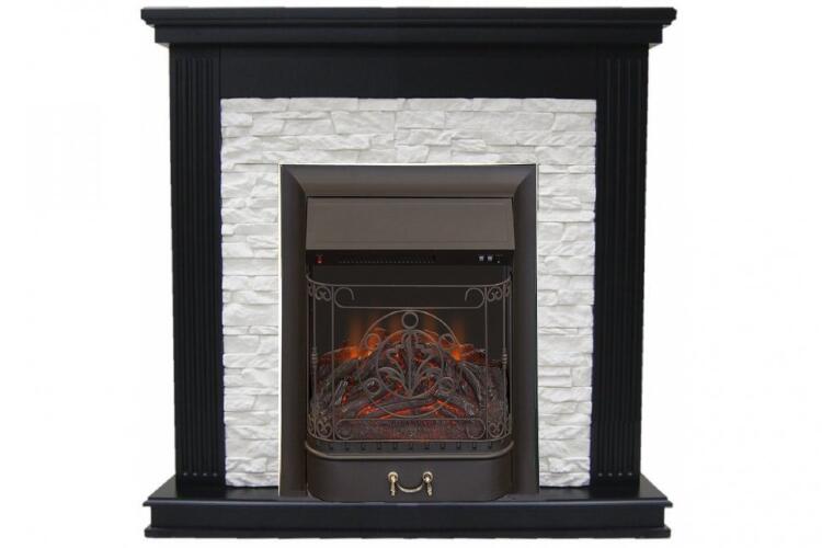 Каминокомплект Interflame Сиена сланец венге с очагом Majestic FX M Black