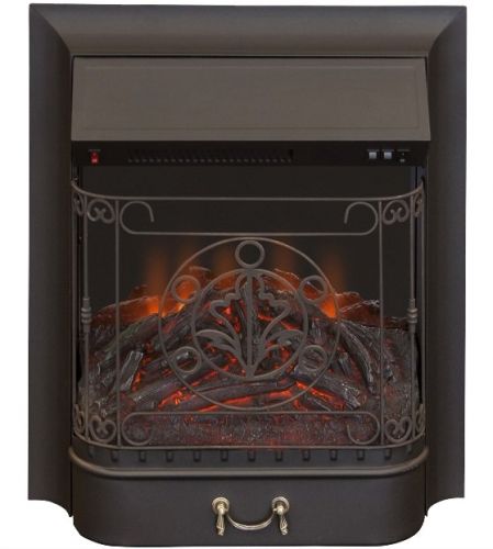 Каминокомплект Interflame Экстер М средний дуб с очагом Majestic FX M Black