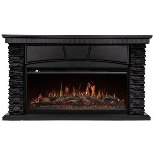 Каминокомплект Royal Thermo Aurora RTFP/P-AR40LS + портал Firelight Porto 42/40/36 камень черный/шпон венге