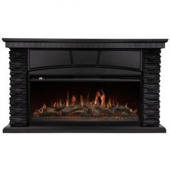 Каминокомплект Royal Thermo Aurora RTFP/P-AR40LS + портал Firelight Porto 42/40/36 камень черный/шпон венге