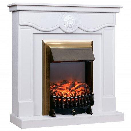 Каминокомплект RealFlame Aurora WT с очагом Fobos Lux Brass S