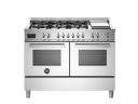 Варочный центр Bertazzoni, 6 газовых конфорок, два многофункциональных электрических шкафа, 120 см, нержавеющая сталь