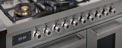 Варочный центр Bertazzoni, 6 газовых конфорок, два многофункциональных электрических шкафа, 120 см, нержавеющая сталь