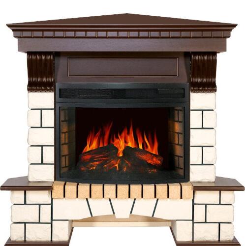 Каминокомплект Royal Flame Pierre Luxe угловой c очагом Dioramic 25 FX