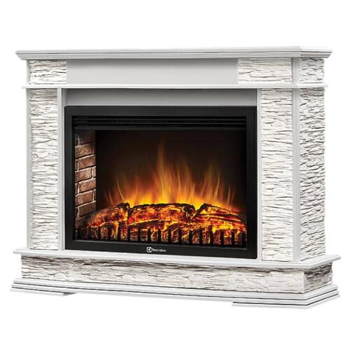 Каминокомплект Firelight Scala 30 с очагом Electrolux EFP/P-3020LS сланец скалистый белый/шпон белый дуб