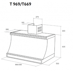 Вытяжка купольная T 969 W Silver
