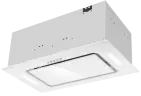 Вытяжка кухонная MEFERI INBOX52WH GLASS ULTRA, 52 см, встраиваемая, белая, стекло, производительность 900 м3/ч, 3 скорости, низкий уровень шума, режимы отвод и рециркуляция, гарантия 3 года