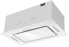 Вытяжка кухонная MEFERI INBOX52WH GLASS ULTRA, 52 см, встраиваемая, белая, стекло, производительность 900 м3/ч, 3 скорости, низкий уровень шума, режимы отвод и рециркуляция, гарантия 3 года