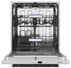 Посудомоечная машина встраиваемая MEFERI MDW6062 LIGHT(модификация 2025 года), 60 см, напольная, 12 комплектов посуды, 6 программ, 2 корзины, половинная загрузка, отсрочка, таймер, защита от протечек