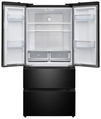 Холодильник отдельностоящий, с инвертором MEFERI MFR83BLACK IX TOTAL NO FROST FRENCH DOOR COMFORT, двухкамерный, с зоной свежести, с льдогенератором