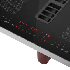 Индукционная варочная панель с интегрированной вытяжкой, с двумя Flex Zone и Booster MAUNFELD MIHC834SF2BK