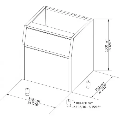 Бункер для льдогенераторов Brema BIN 200*VM500/900