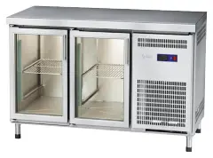 Стол морозильный Abat СХН-60-01, без борта, 2 двери-стекло
