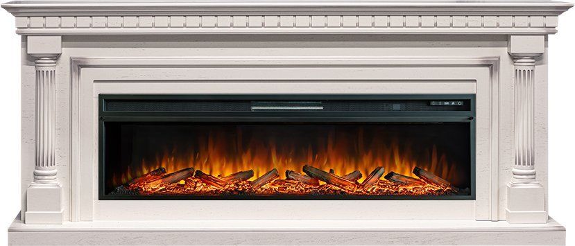 Каминокомплект Royal Flame Dallas с очагом Vision 60 LOG LED слоновая кость с патиной