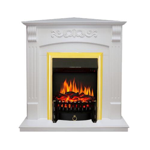 Каминокомплект Royal Flame Sorrento угловой c очагом Fobos FX Brass