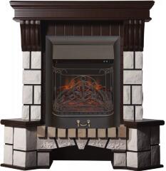 Каминокомплект Interflame Экстер М темный дуб угловой с очагом Majestic FX M Black