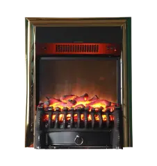 Каминокомплект Interflame Берта Люкс с очагом Fobos FX M Brass темный дуб