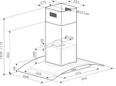 Кухонная вытяжка MAUNFELD Ancona PlusA Glass Isla 90